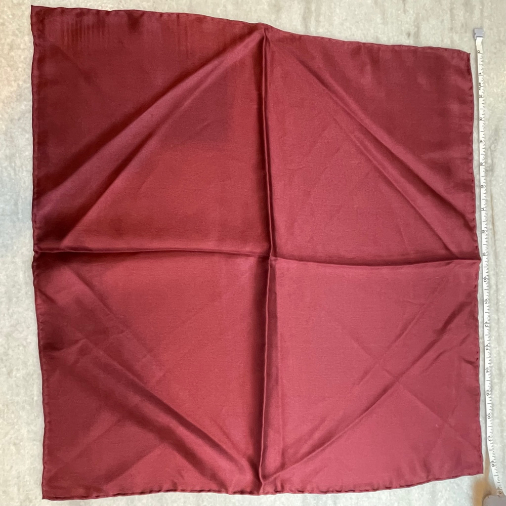 Burgundy Silk Pocket Square